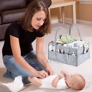 Multi-Functional Baby Diaper Caddy Bag | Portable Nursery Organizer