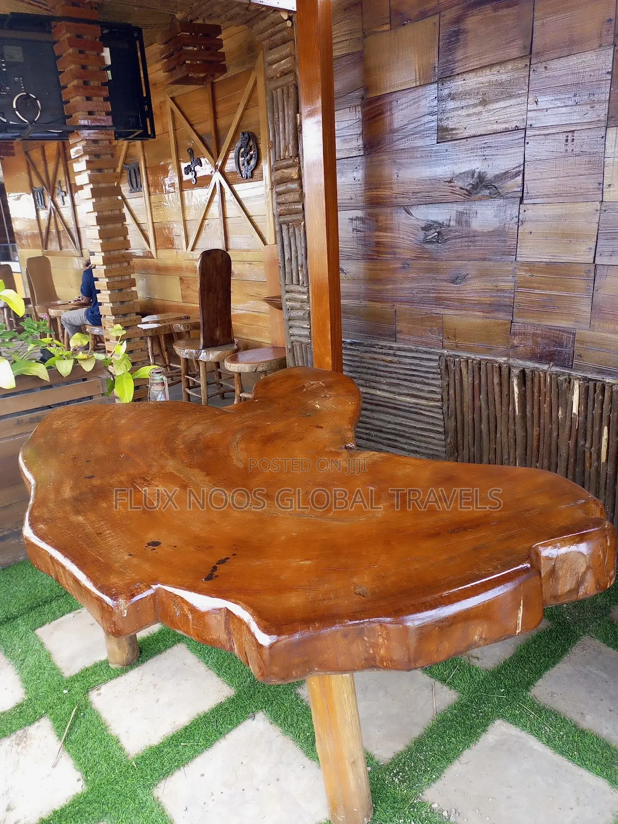 Red Wooden Tables and Chairs
