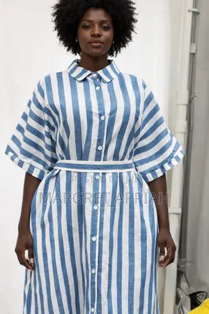 Stripped Shirt Dresses
