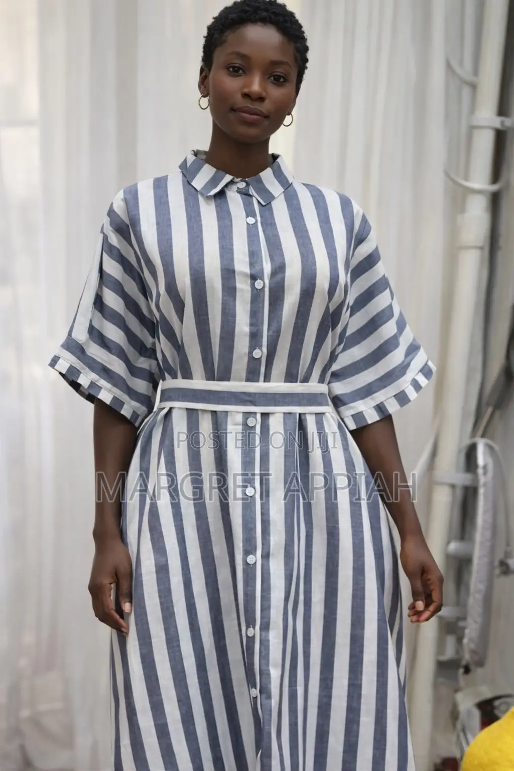 Stripped Shirt Dresses