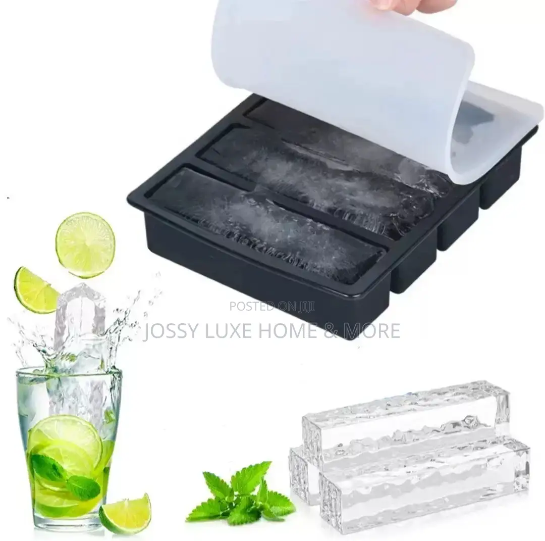 Silicone Mold Frozen Ice Cube Tray for 4cell Storage With Lid