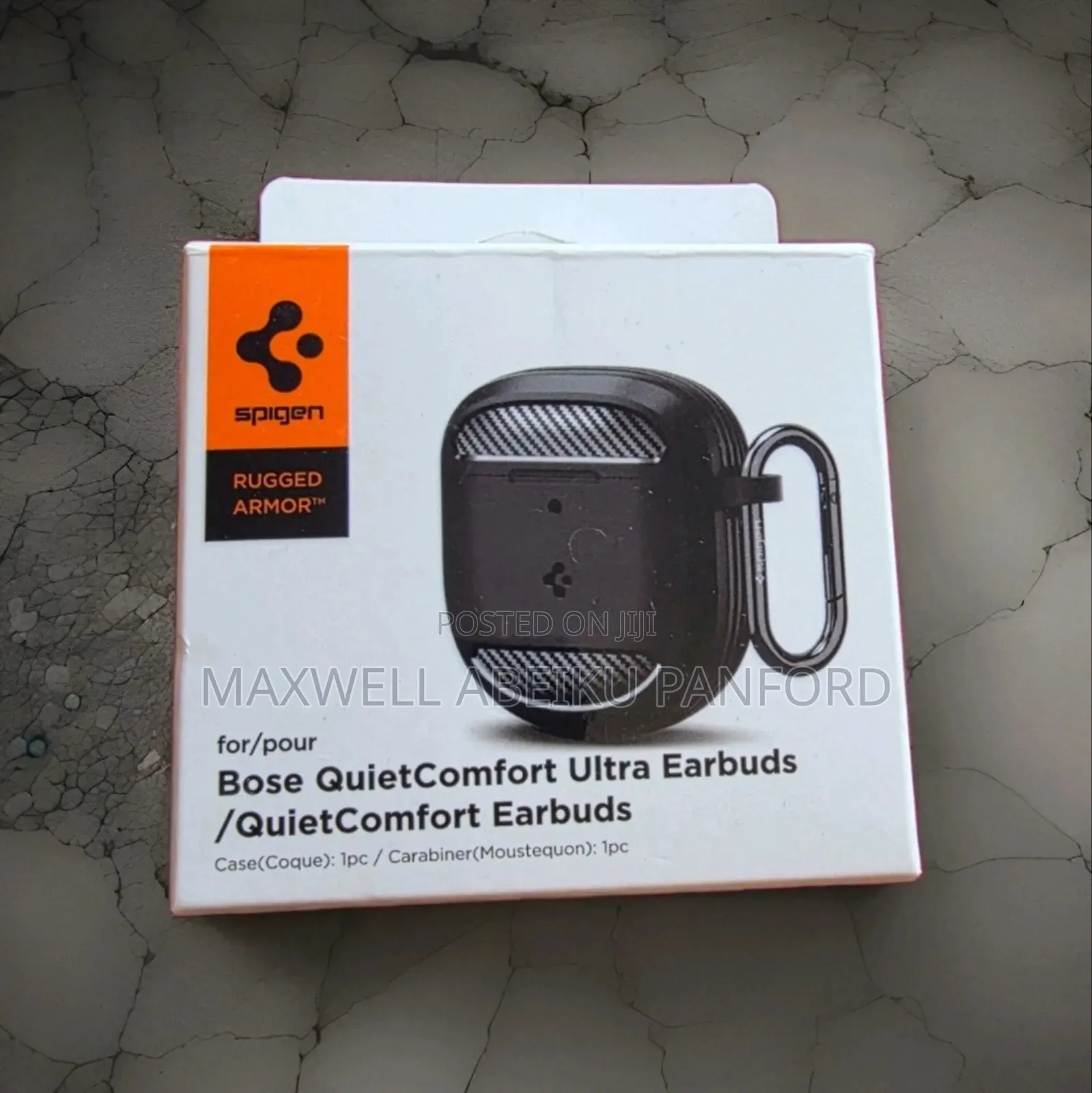 Spigen Rugged Armor Designed for Bose Quietcomfort Ultra Earbuds Case