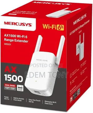 Mercusys Ax1500 Wi-Fi 6 Range Extender (Model Me60x)