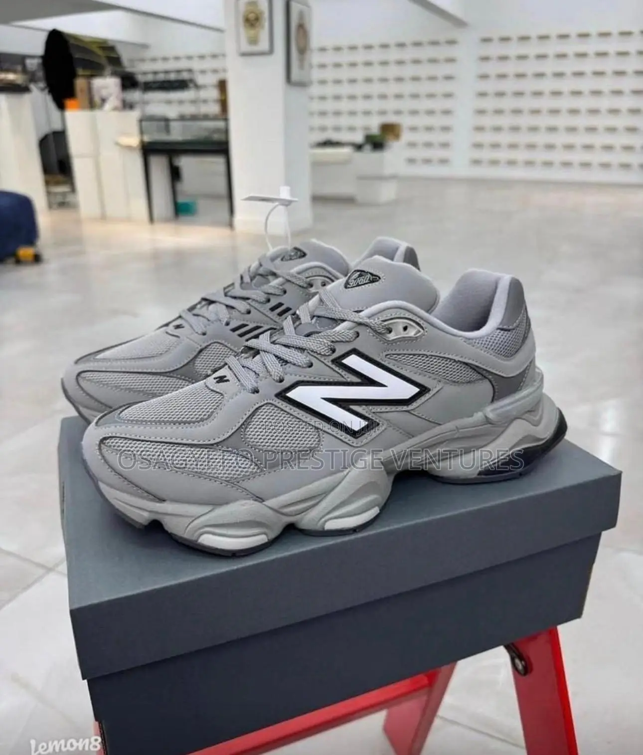 Quality New Balance 9060 (Grey/Silver Colorway).
