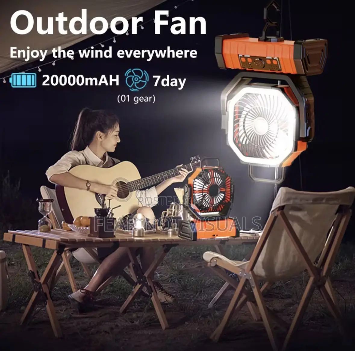 Rechargeable Fan | 16hrs - 60hrs With Phone Charging Port