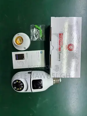 V380 Dual Lens PTZ Bulb Wifi Camera