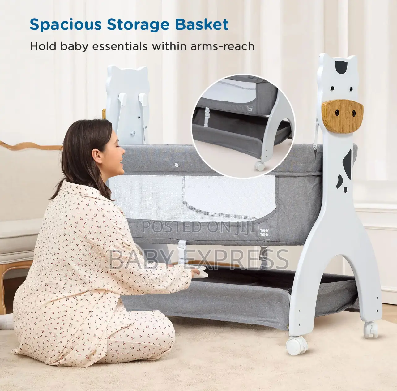 Bedside Musical Swinging Cot Uses Battery Electricity Bluetooth
