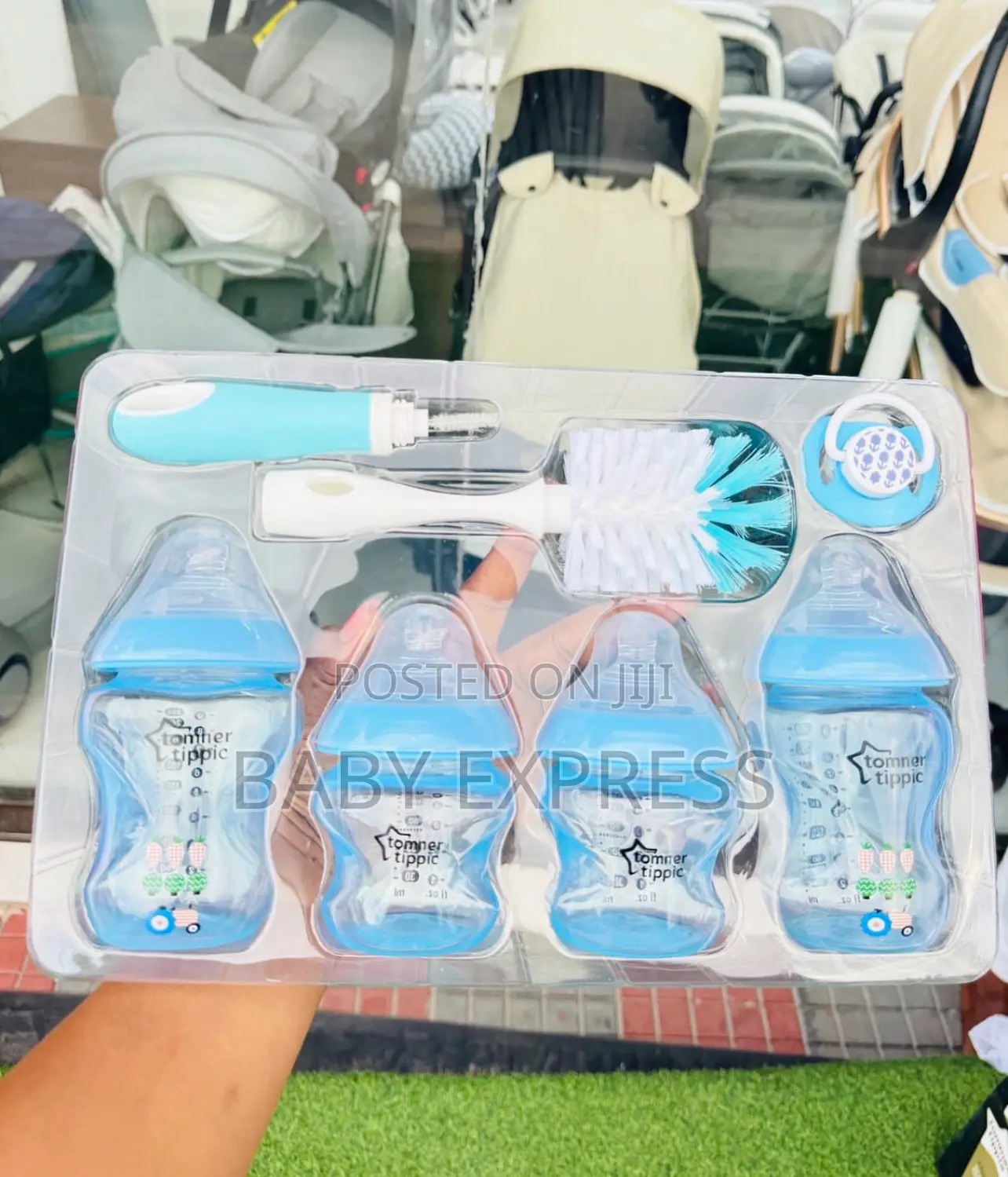 3-in-1 Baby Feeding Bottle Set With Bottle Brush Pacifier