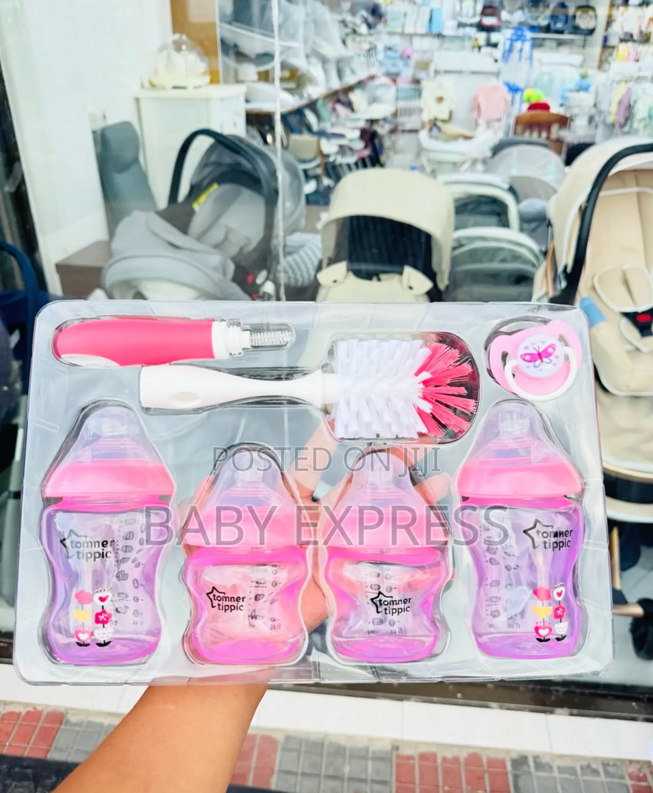 3-in-1 Baby Feeding Bottle Set With Bottle Brush Pacifier