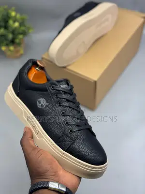 Urbanease Slip-on Leather Sneakers (Black Cream Sole)