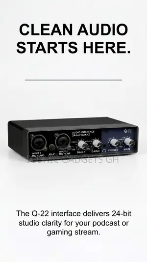 Q‐22 Professional Audio Interface – Dual Mic/Line Inputs