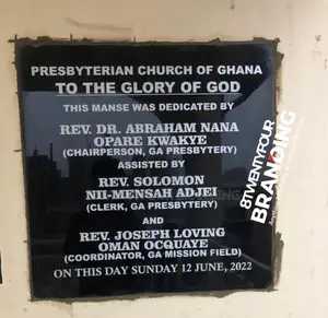 Commissioning Plaque