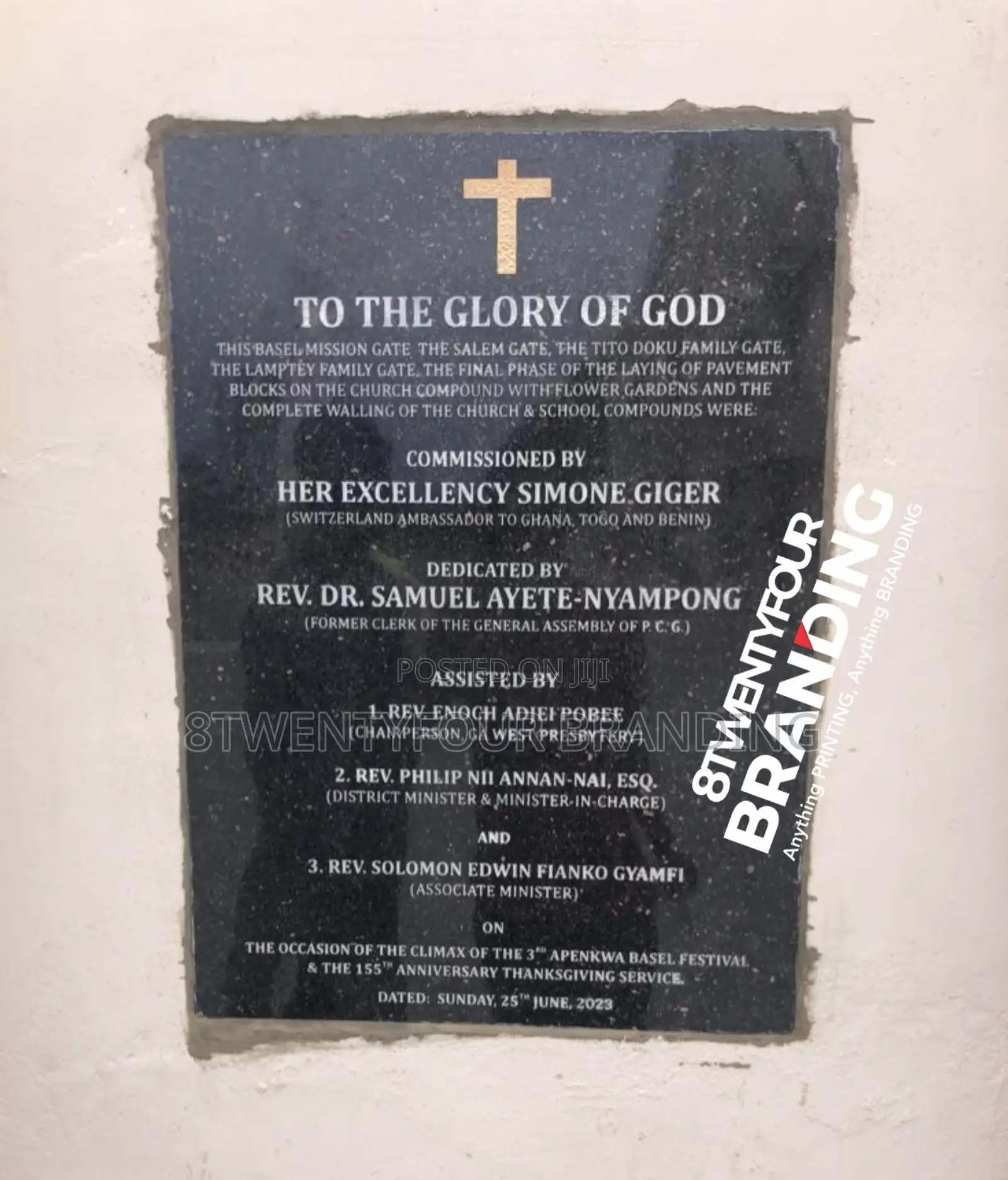 Commissioning Plaque