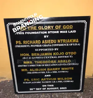 Commissioning Plaque