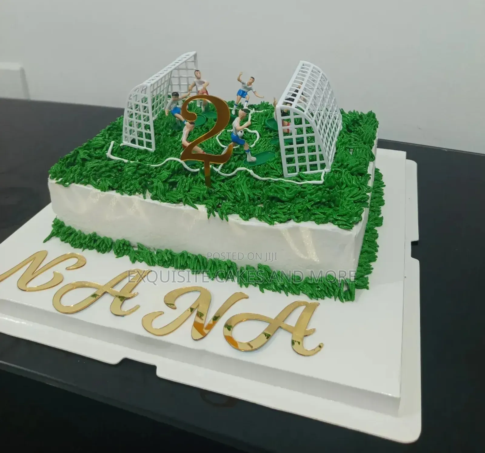 Football Pitch Character Cake