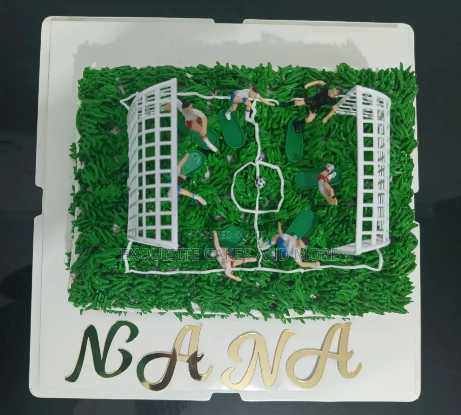 Football Pitch Character Cake
