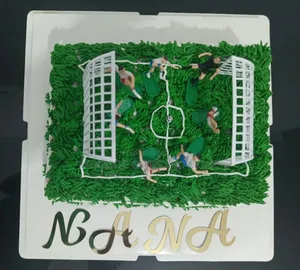 Football Pitch Character Cake