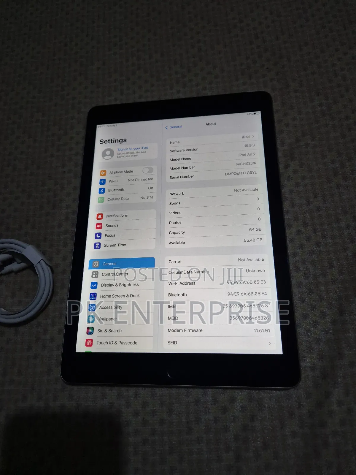New Apple iPad Air 2 64 GB Gray