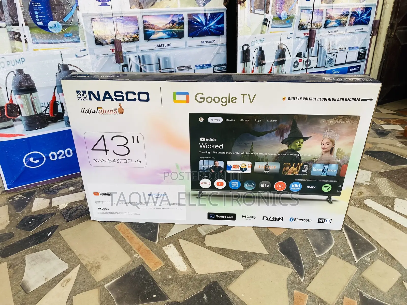 New Upgraded Nasco 43 Inch Smart Google Tv