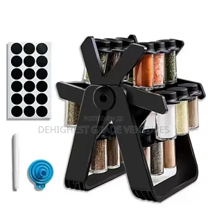 18 Jars 360 Rotating Spices Rack