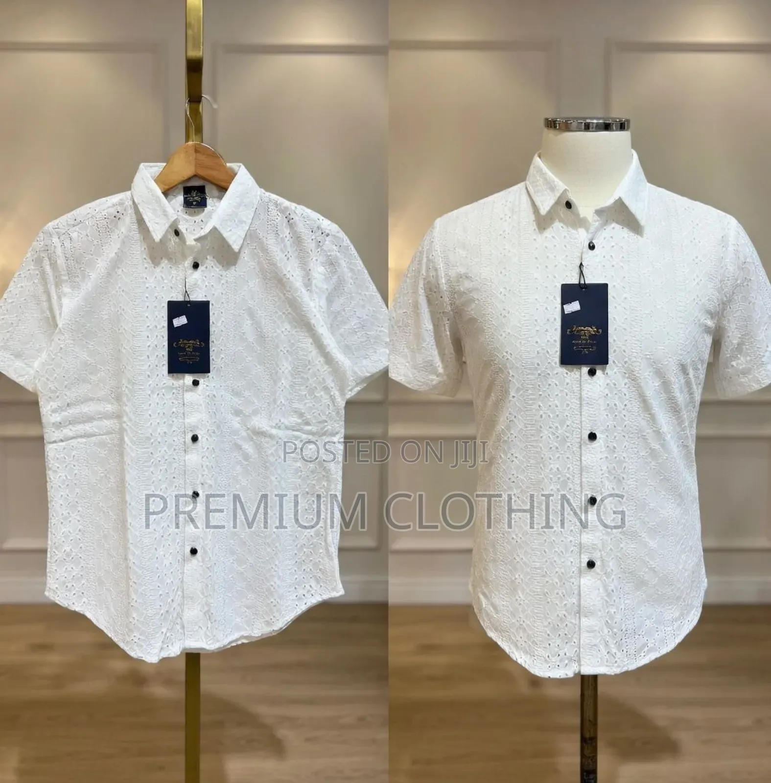 Neat Short Sleeve Net Shirt