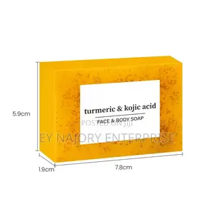 Turmeric Kojic Soap 100g|Skin Brightening and Fades Dark Spots)