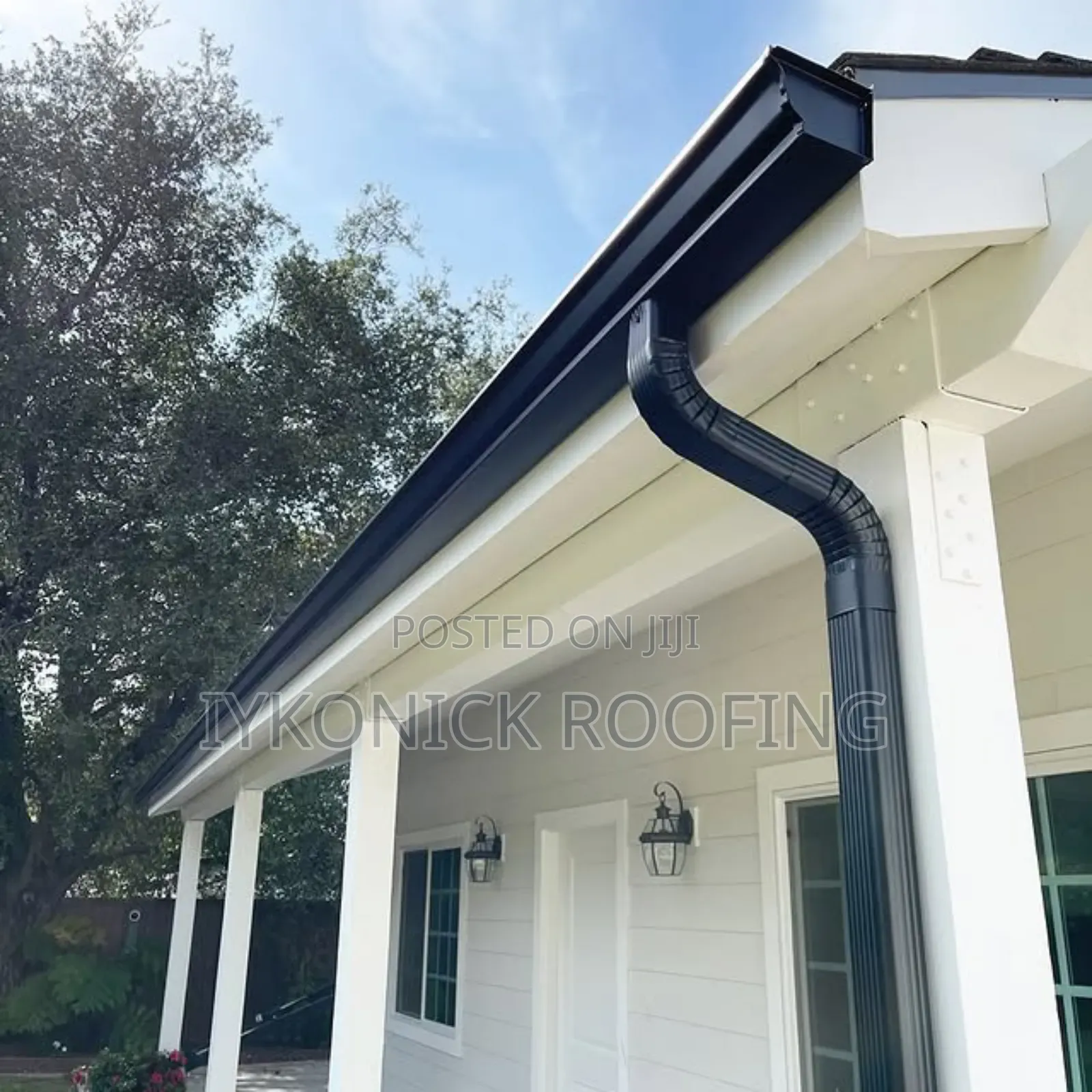 PVC Rain Gutter Downspout Installation