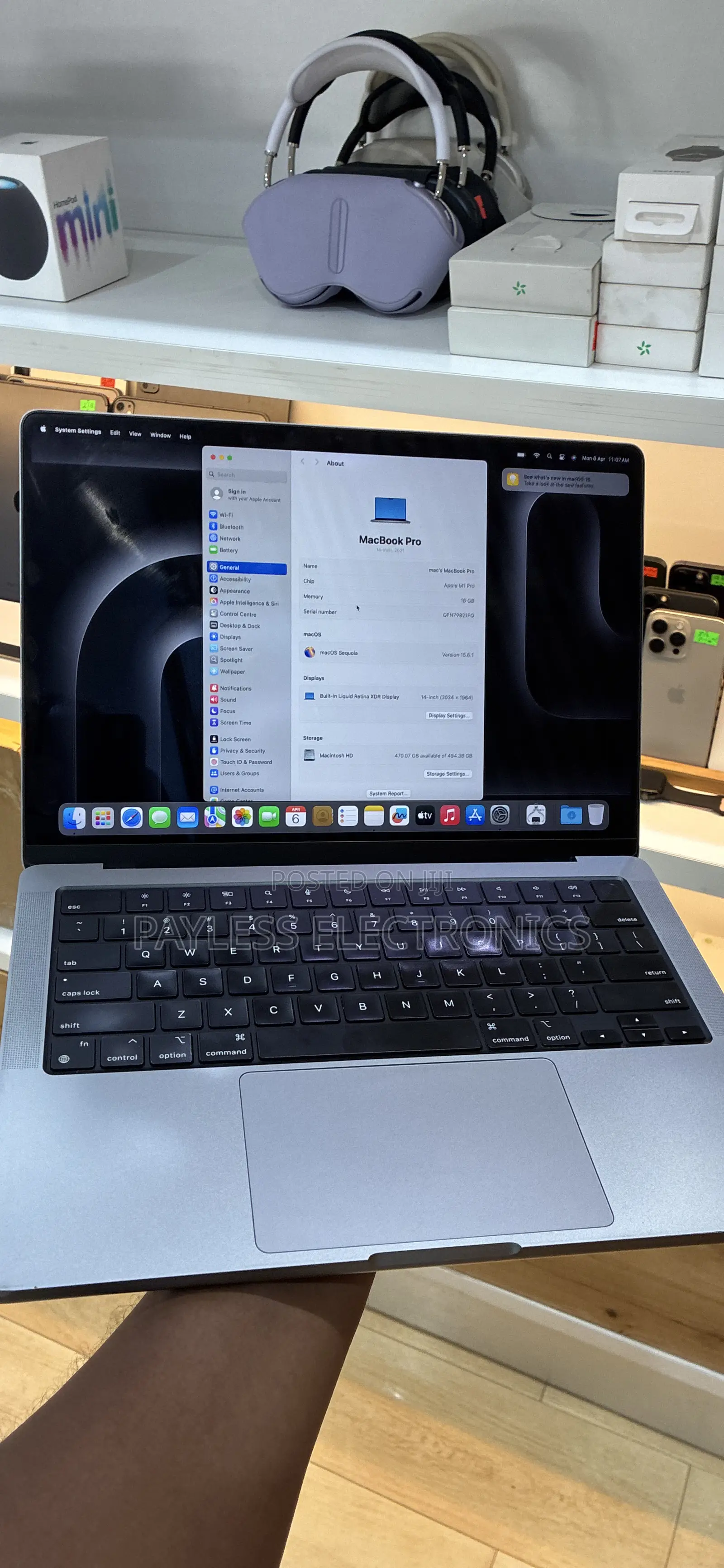 Laptop Apple MacBook Pro 2021 M1 16GB Apple M1 SSD 512GB