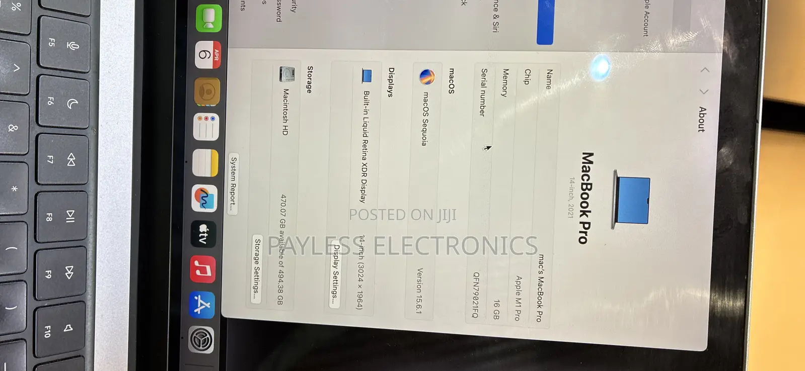 Laptop Apple MacBook Pro 2021 M1 16GB Apple M1 SSD 512GB