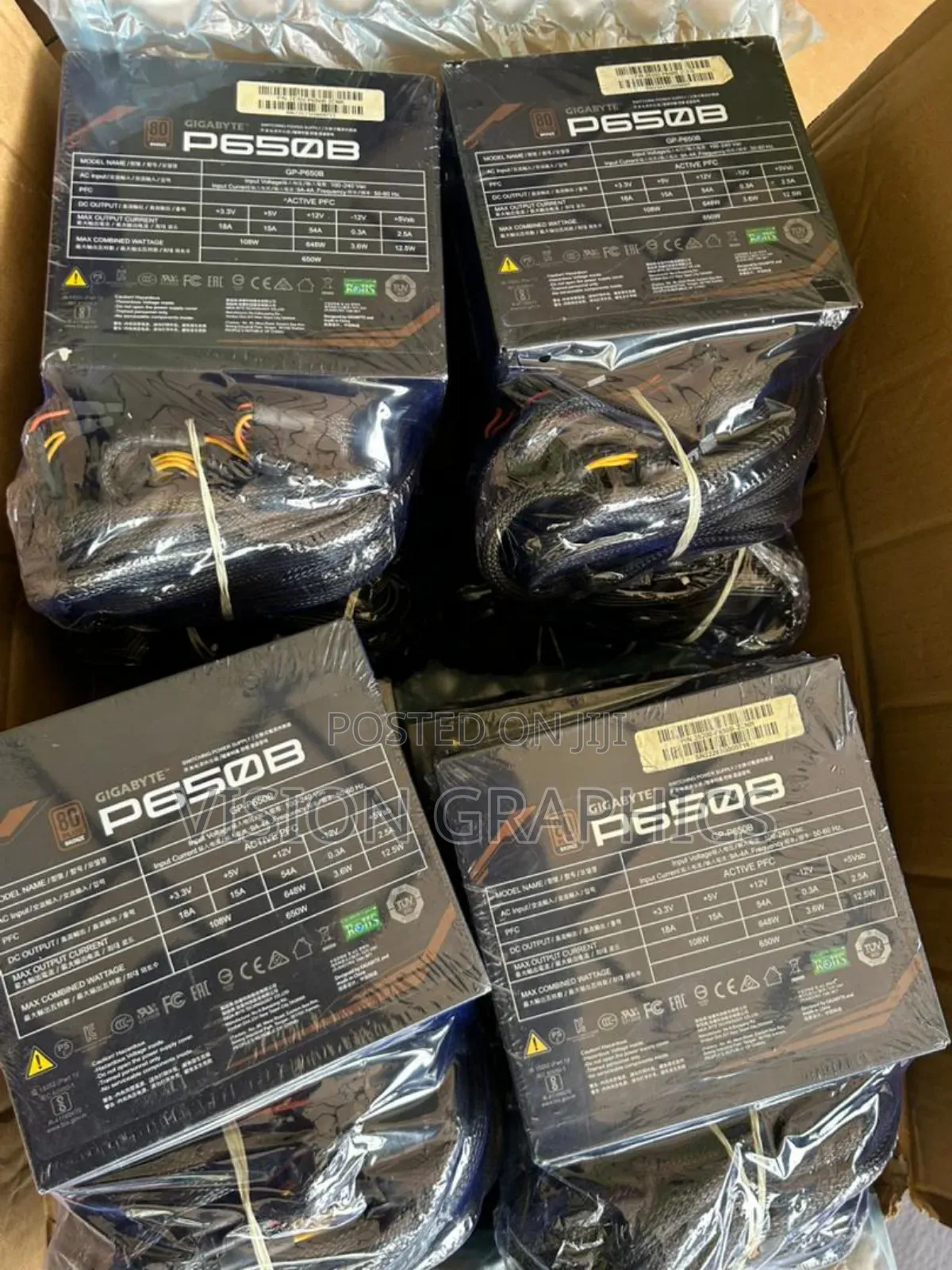 Gigabyte 650b 650watts 4x 8pins for Gpu 80plus Bronze Modular Psu