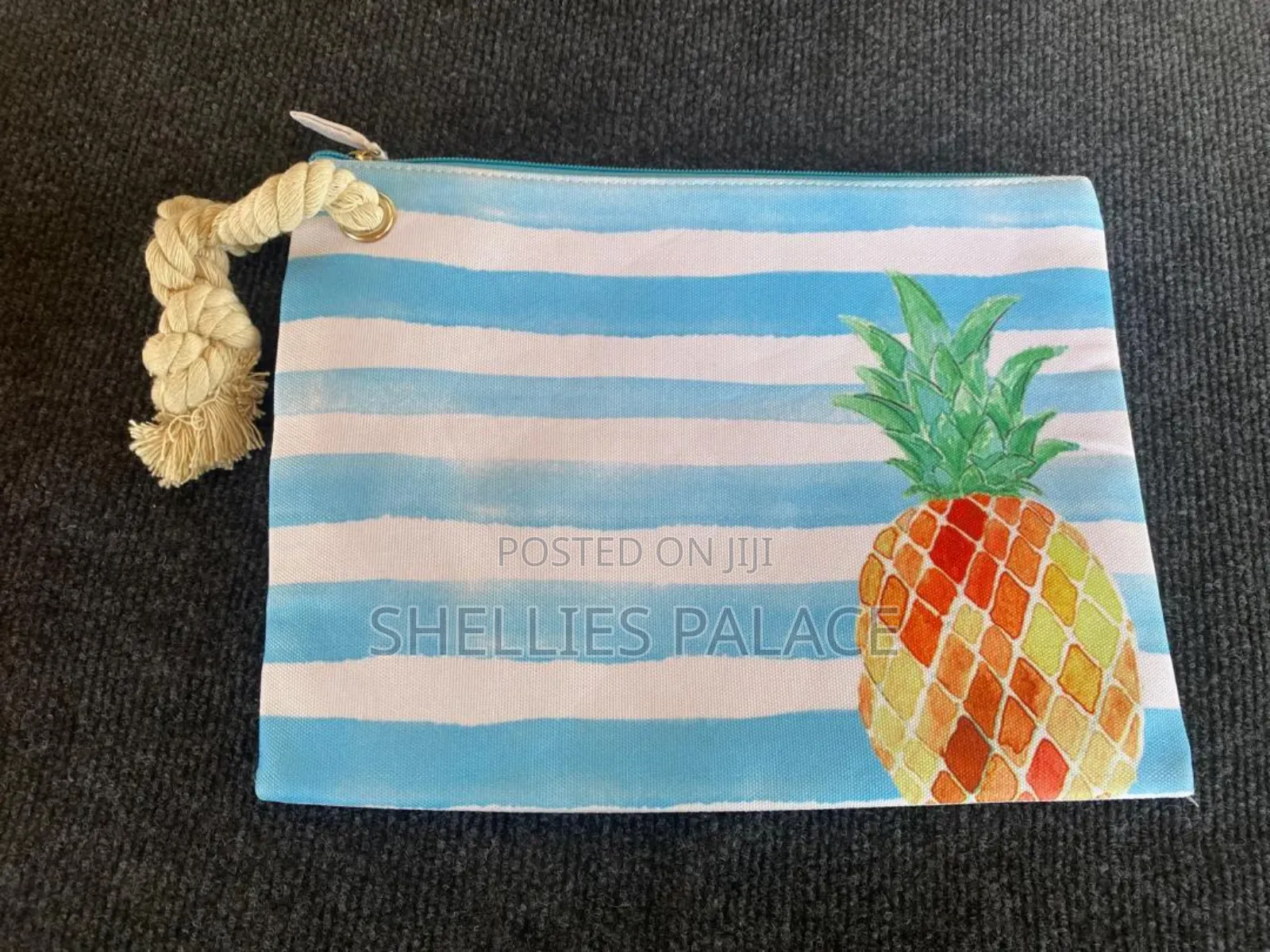 New Canvas Zipper Waterproof Flamingo Palm Clutch Tote Bag