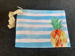 New Canvas Zipper Waterproof Flamingo Palm Clutch Tote Bag