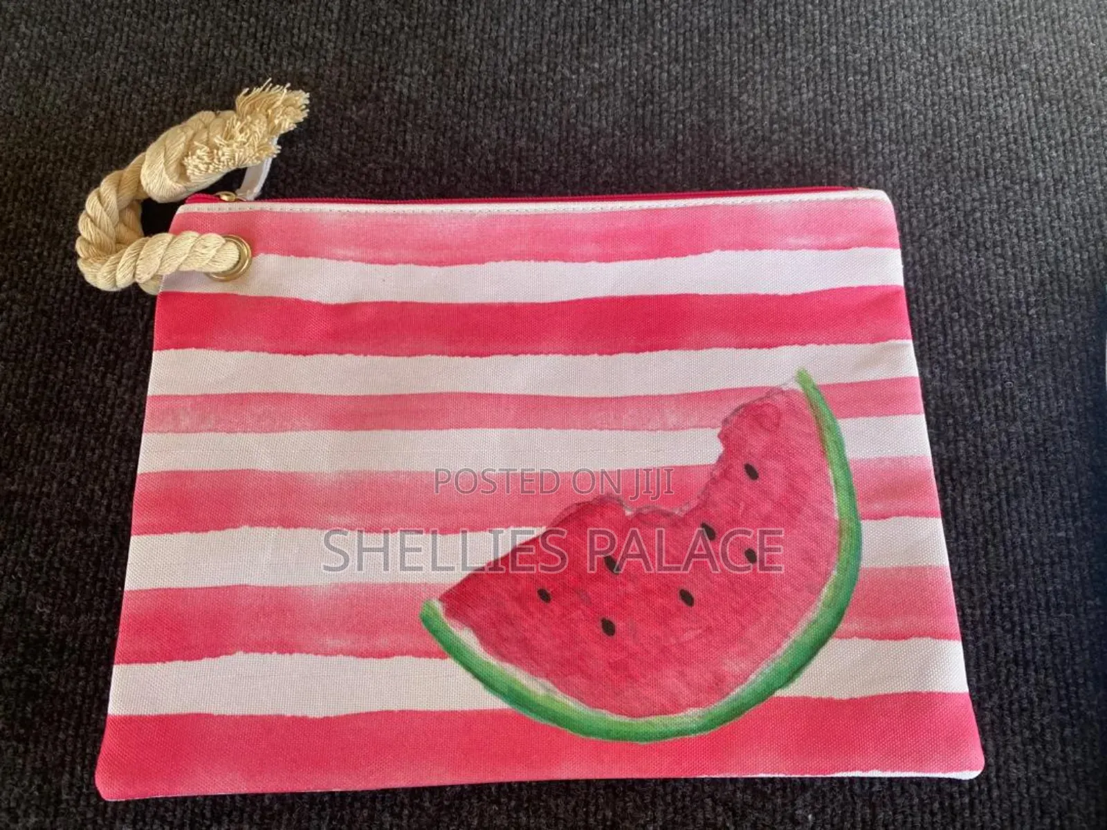 New Canvas Zipper Waterproof Flamingo Palm Clutch Tote Bag