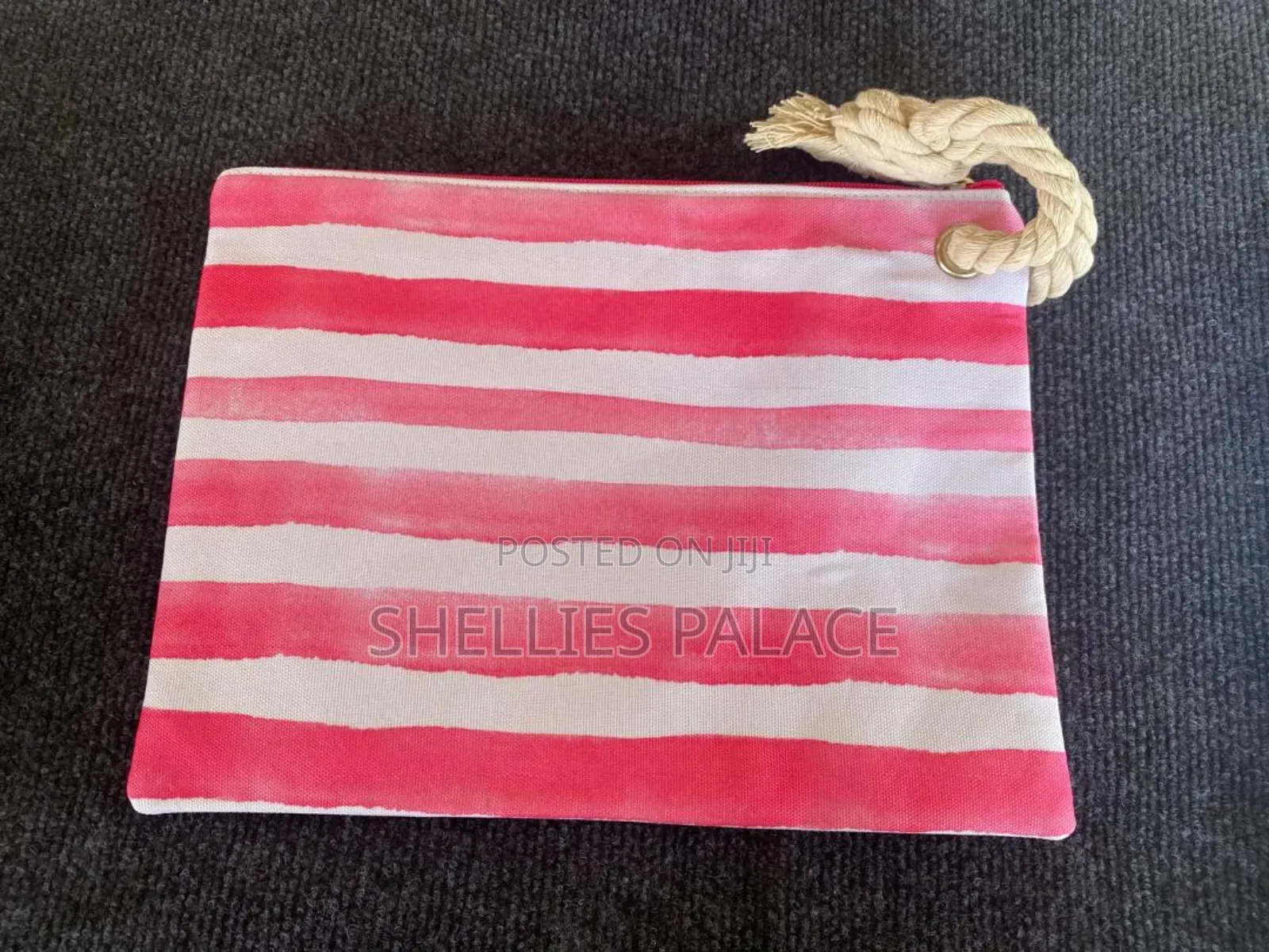 New Canvas Zipper Waterproof Flamingo Palm Clutch Tote Bag