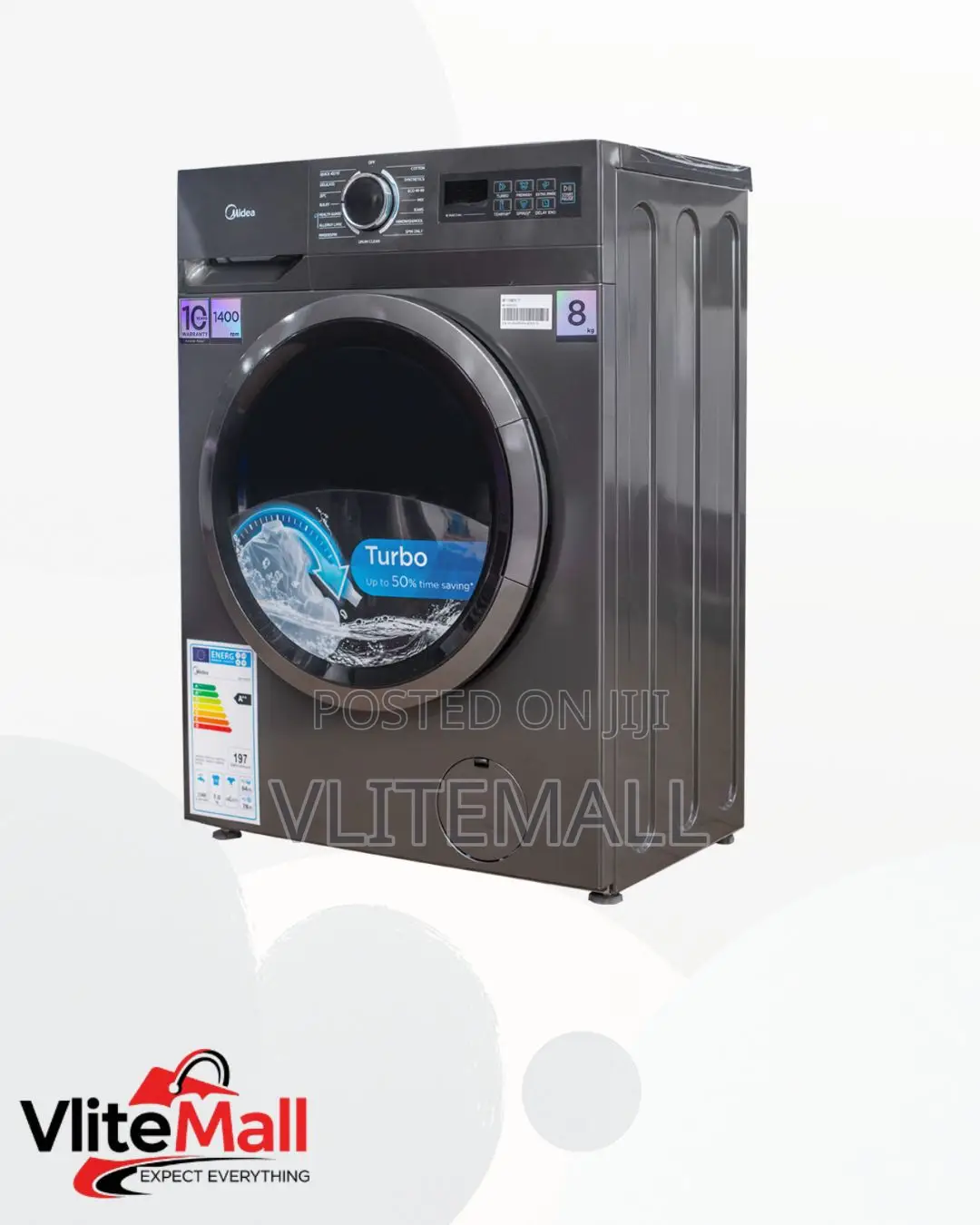 Midea Front Loadwashing Machine 8kg Mf110w80b/T