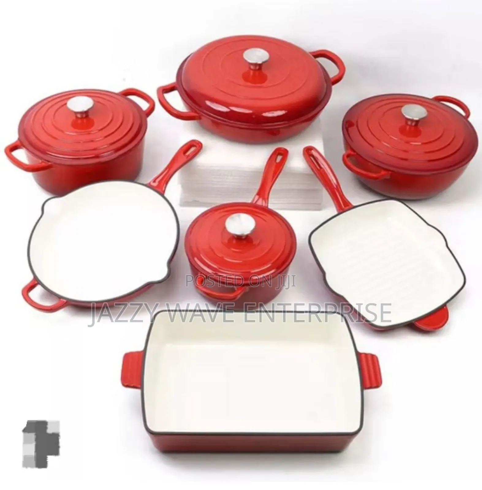 7 Set Cast Iron Nonstick Cookware