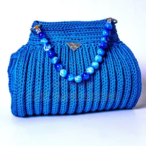 Azure Blue Crochet Bag