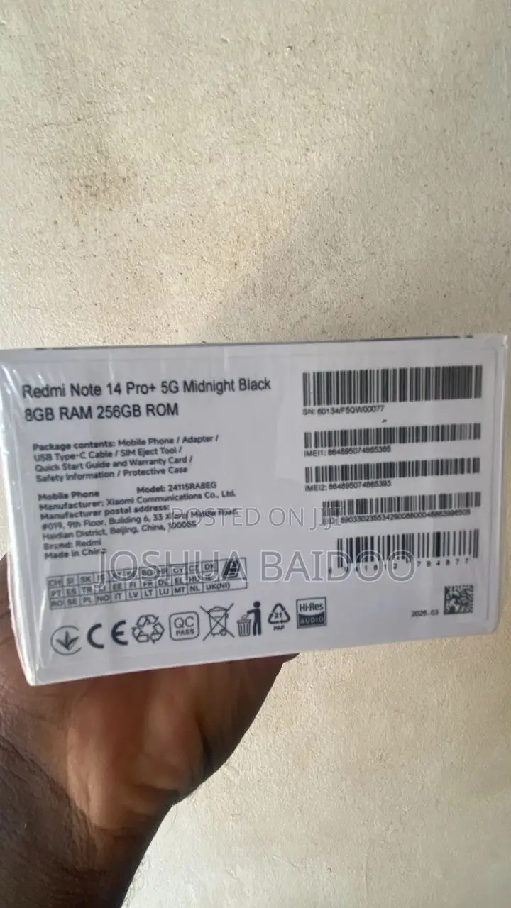 New Xiaomi Redmi Note 14 Pro 256 GB Red