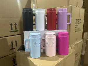 Vacuum Insulated Cup, Mug With Handle and Straw 50oz Double Walled