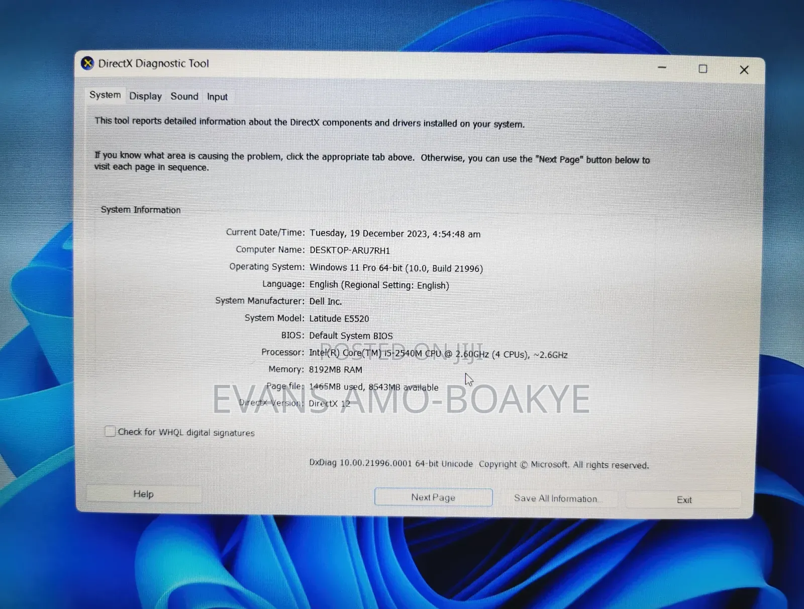 Laptop Dell Latitude E5520 8GB Intel Core i5 HDD 500GB