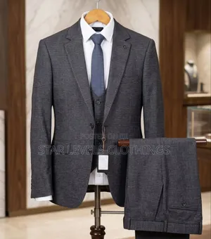 3pcs Suit Gray in All Sizes(Woollen Material