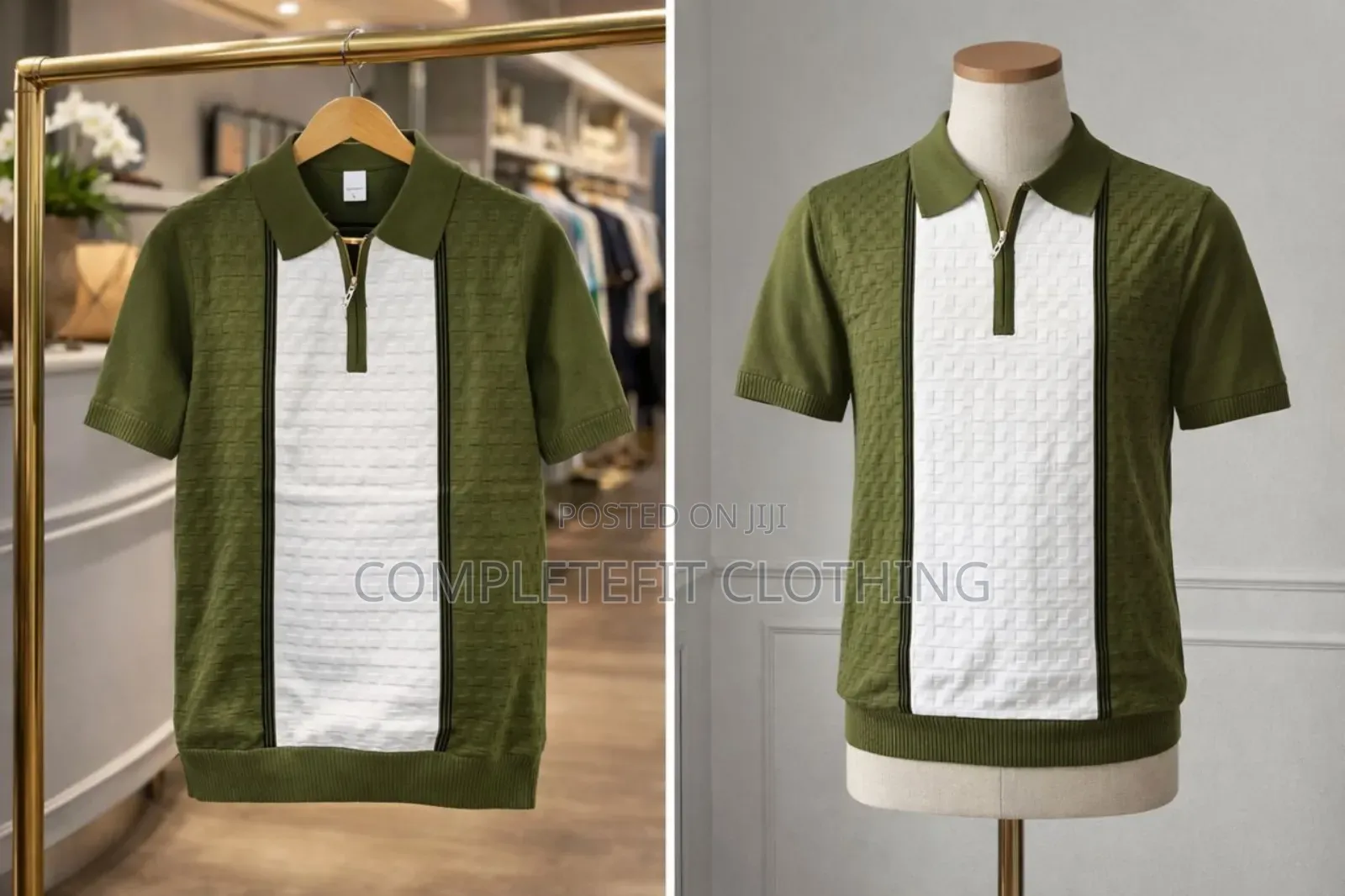 Neat Men's Knitted Shirts in Sizes
