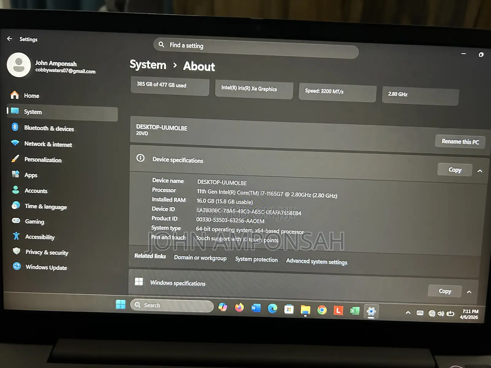 Laptop Lenovo ThinkBook 14s Gen 2 16GB Intel Core i7 SSD 512GB