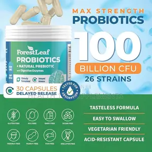 Forest Leaf Probiotics, 100 Billion Cfus, 26 Strains, 30 Veg Capsules