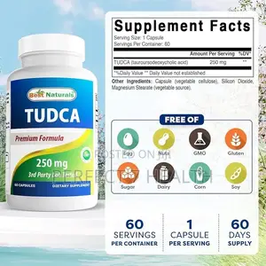 Tudca (250mg Per Cap), Gall Bladder, Liver Gut Health, 60 Caps