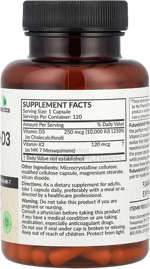 Vitamin D3 (10,000iu + 120mcg Per Capsule) Extra Strength, 120 Caps