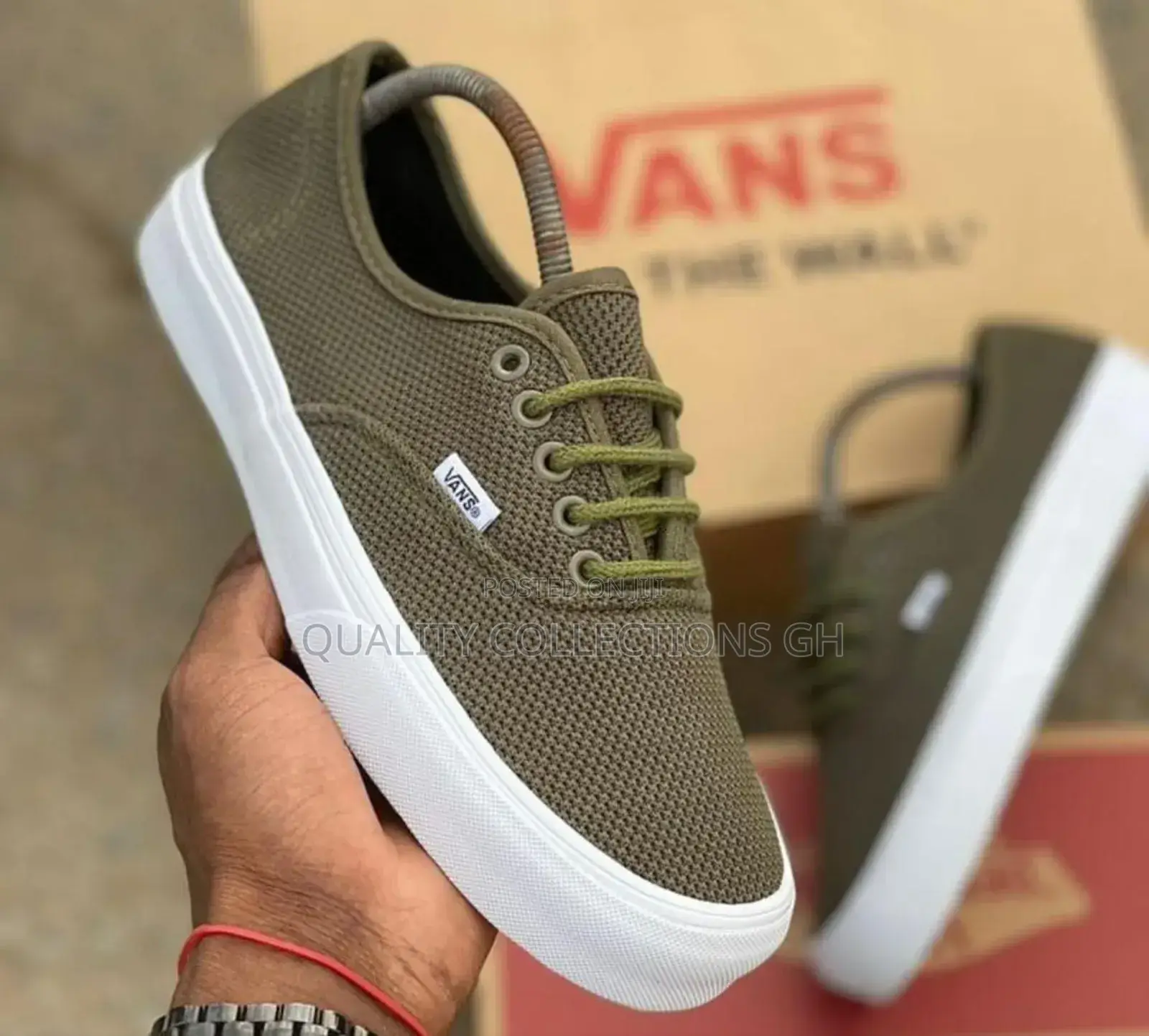 Vans White and Green