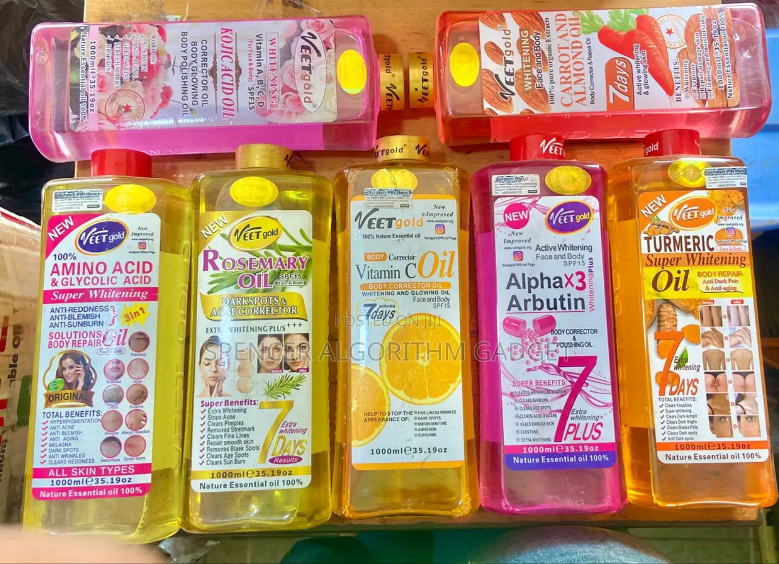 Veet Gold Vitc/Alpha Arbutin/Turmeric/Rosemary/Kojic Acid Body Oil