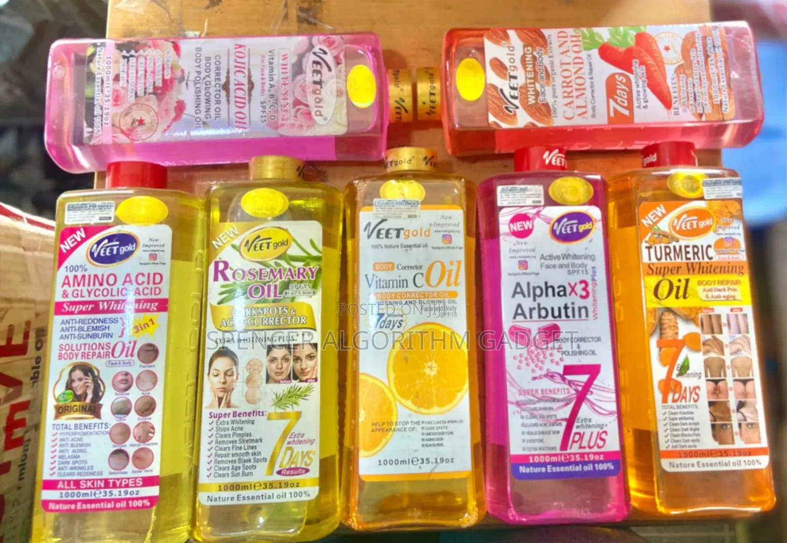 Veet Gold Vitc/Alpha Arbutin/Turmeric/Rosemary/Kojic Acid Body Oil