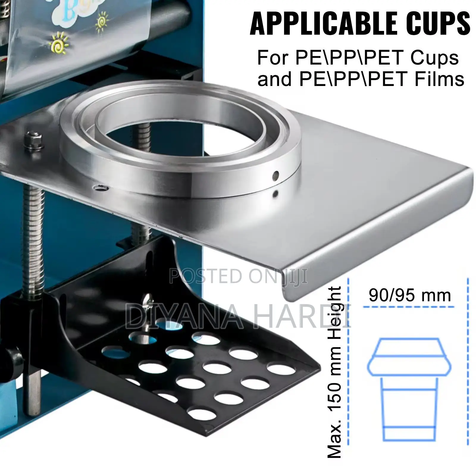 Professional Manual Cup Sealing Machine - High Speed 500 Cups/Hr